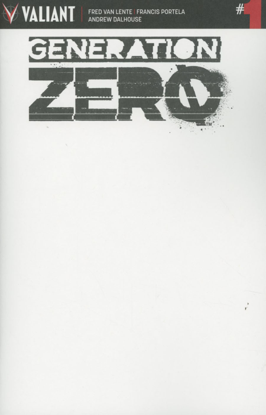 Generation Zero #1 Cover D Variant Blank Cover