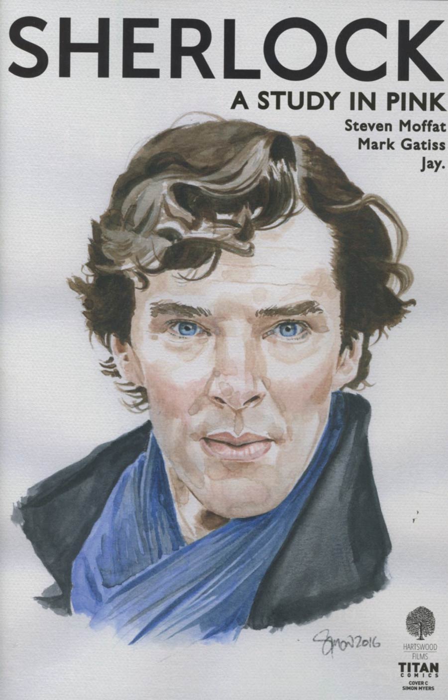 Sherlock A Study In Pink #3 Cover C Variant Simon Myers Watercolor Cover