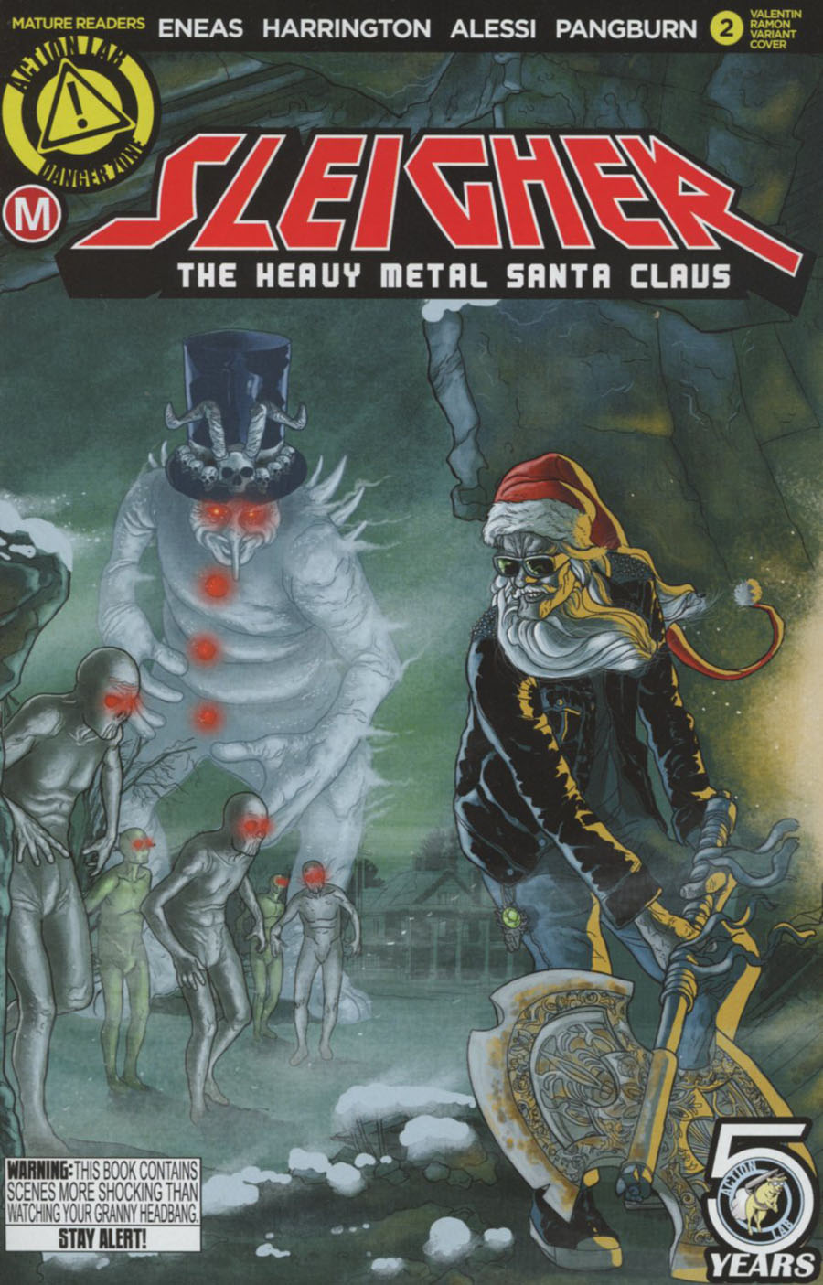 Sleigher Heavy Metal Santa Claus #2 Cover B Variant Valentin Ramon Cover