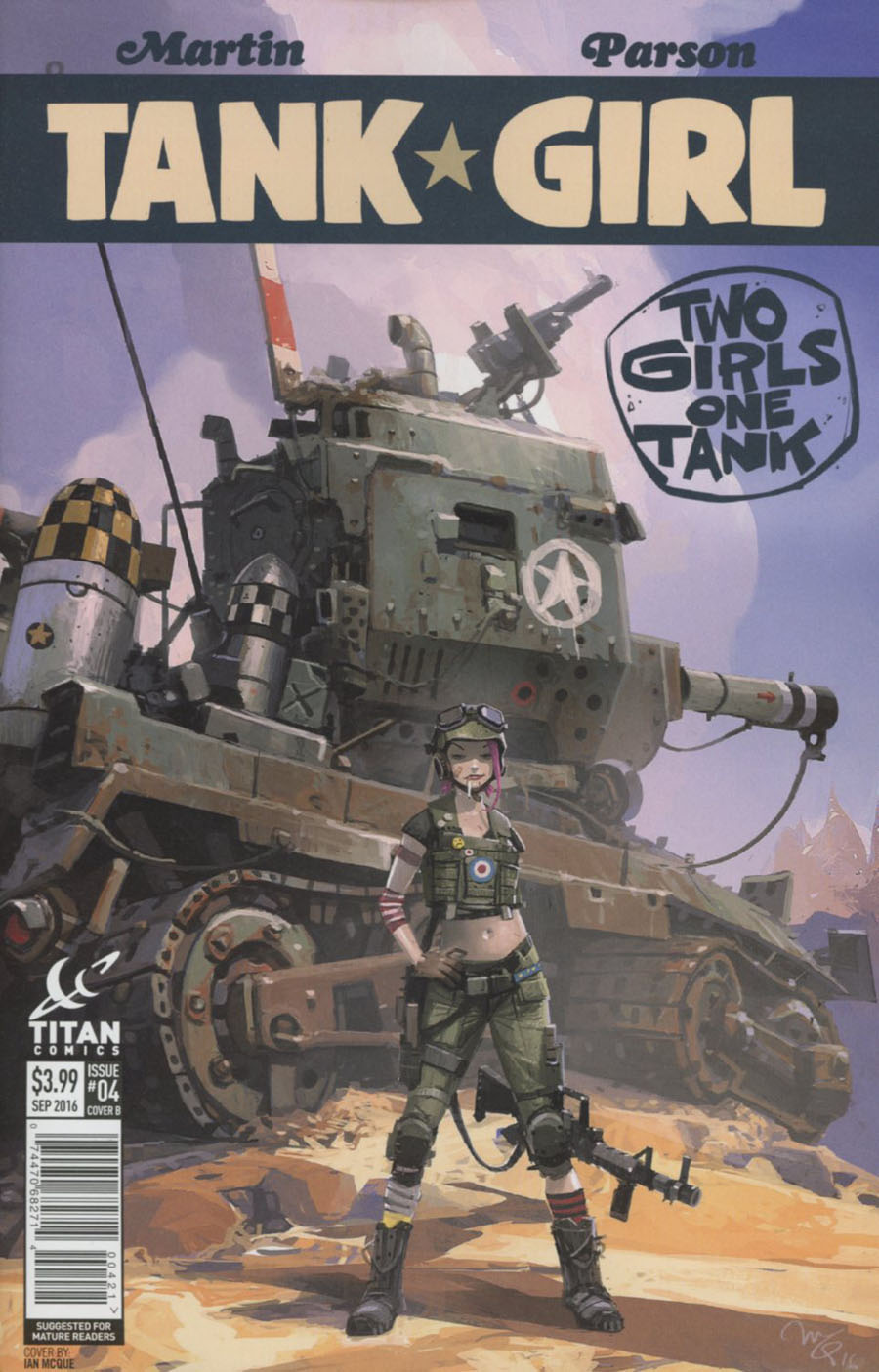 Tank Girl Two Girls One Tank #4 Cover B Variant Ian McQue Cover