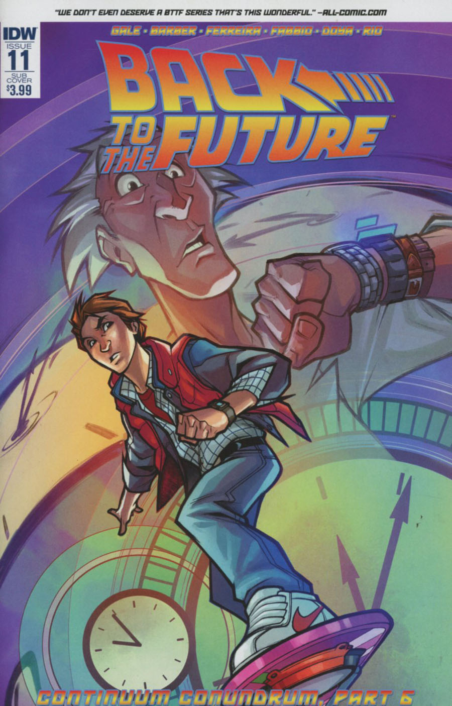 Back To The Future Vol 2 #11 Cover B Variant Pedro Delgado Subscription Cover