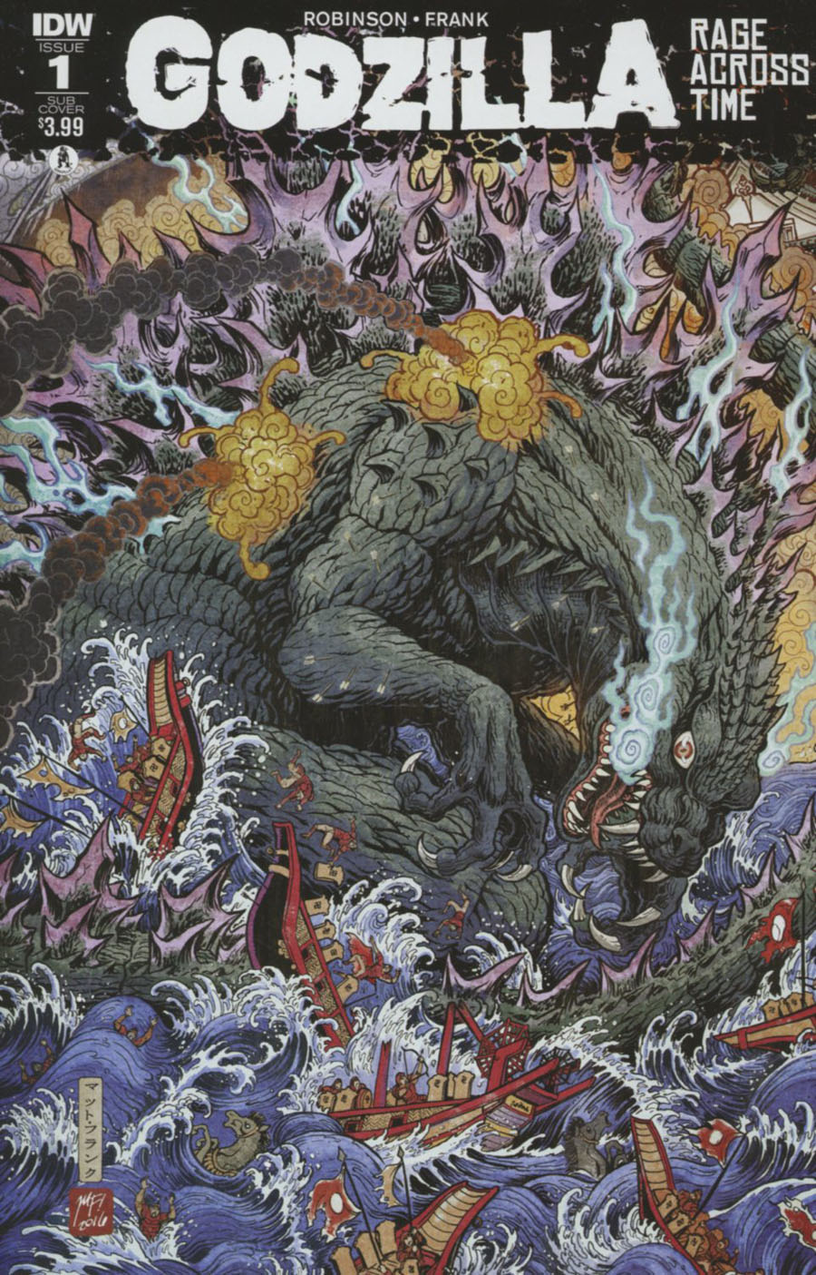 Godzilla Rage Across Time #1 Cover B Variant Matt Frank Subscription Cover