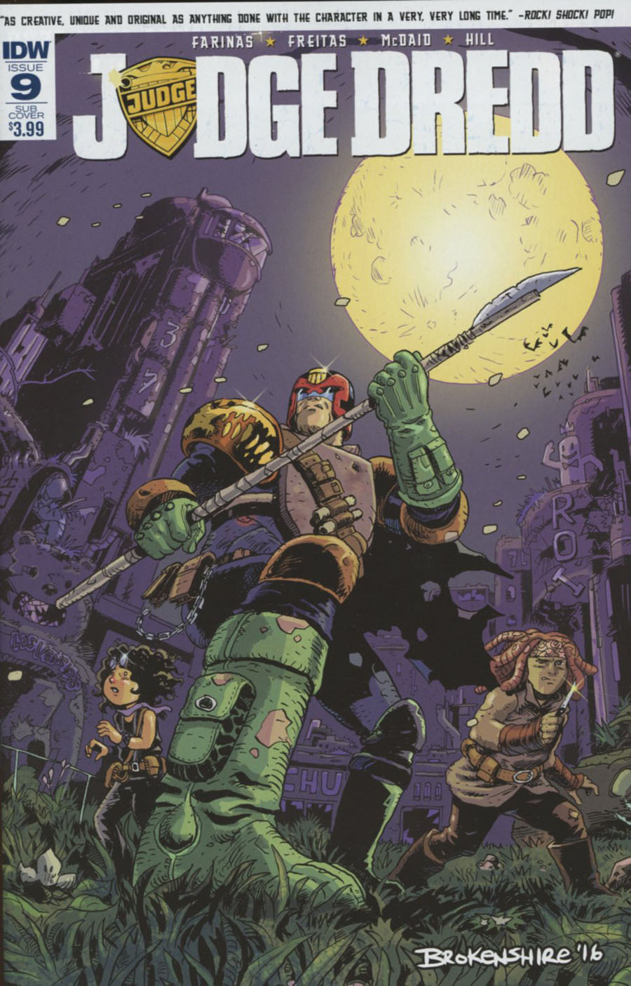 Judge Dredd Vol 5 #9 Cover B Variant Nick Brokenshire Subscription Cover