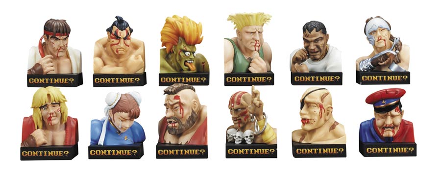 Street Fighter II Losing Face Trading Figure 12-Piece Display
