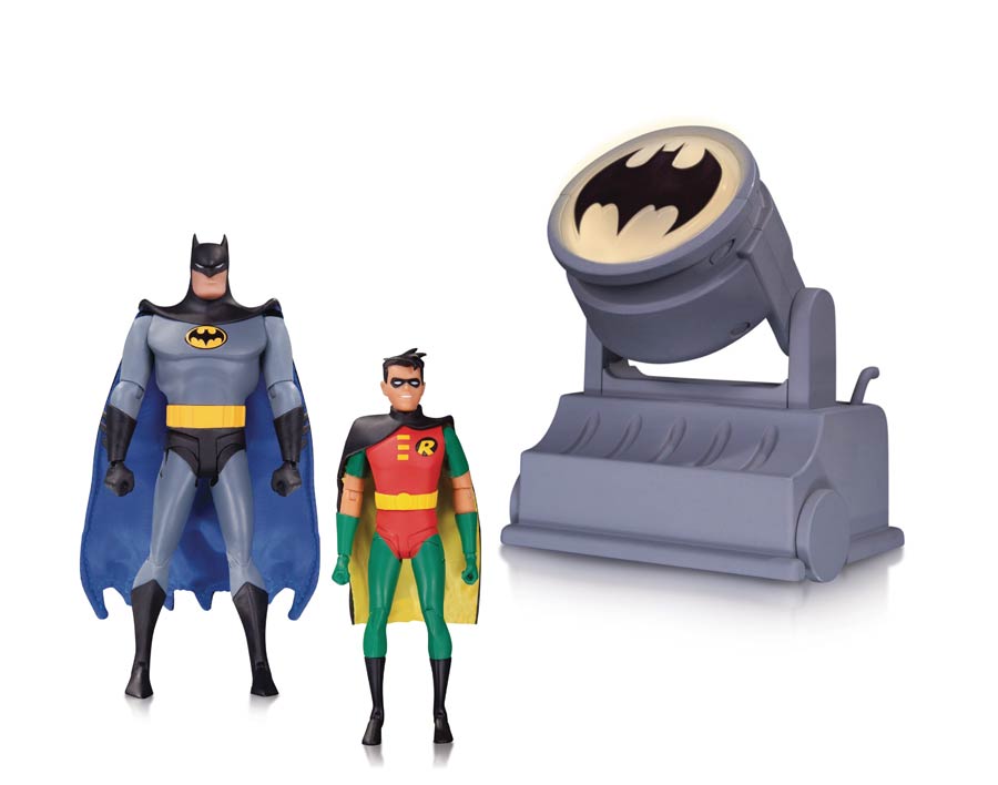 Batman The Animated Series Batman And Robin With Bat-Signal 2-Pack Action Figure