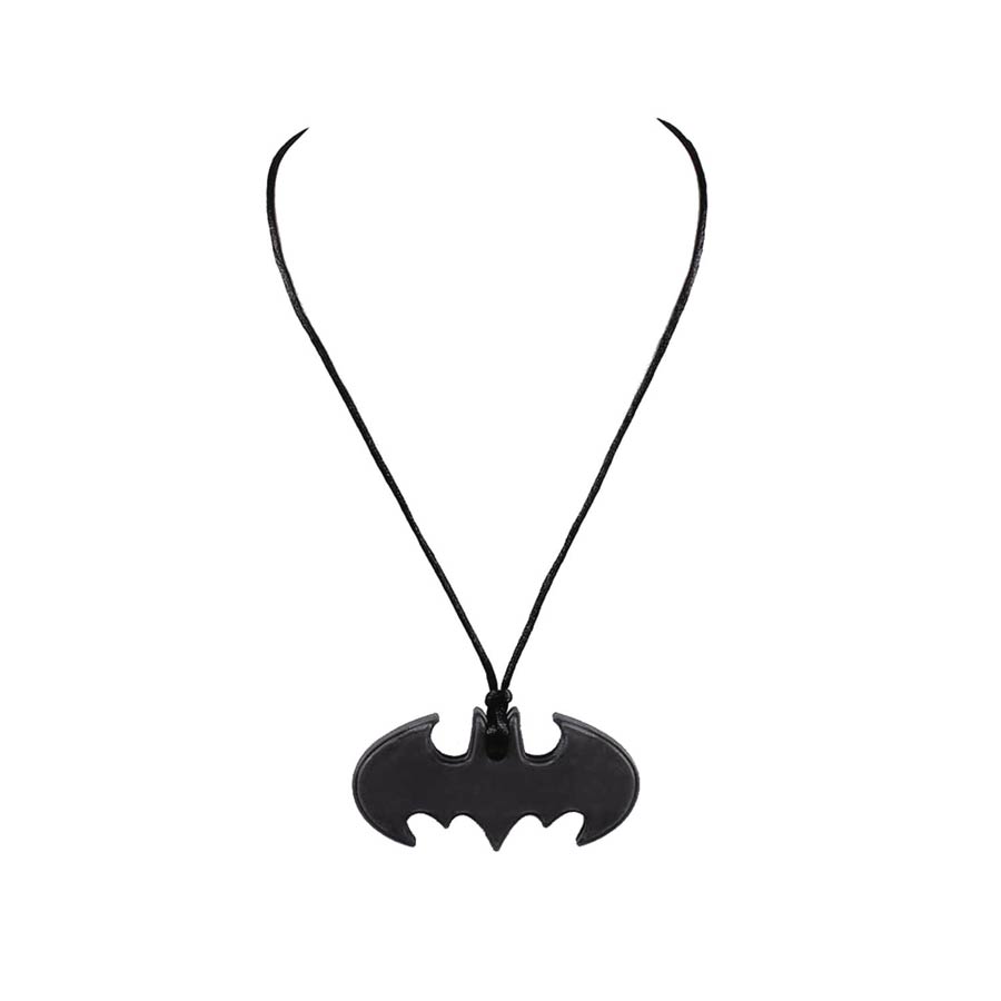 DC Heroes Pendant Teether Necklace - Batman Logo Black