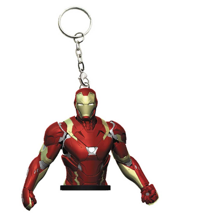 Captain America Civil War Bust Figural Keychain - Iron Man