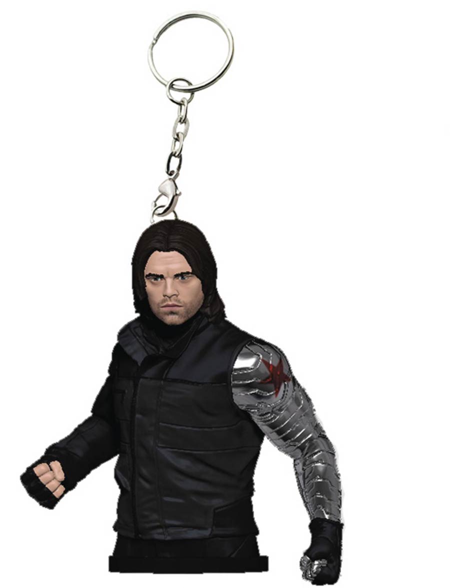 Captain America Civil War Bust Figural Keychain - Winter Soldier