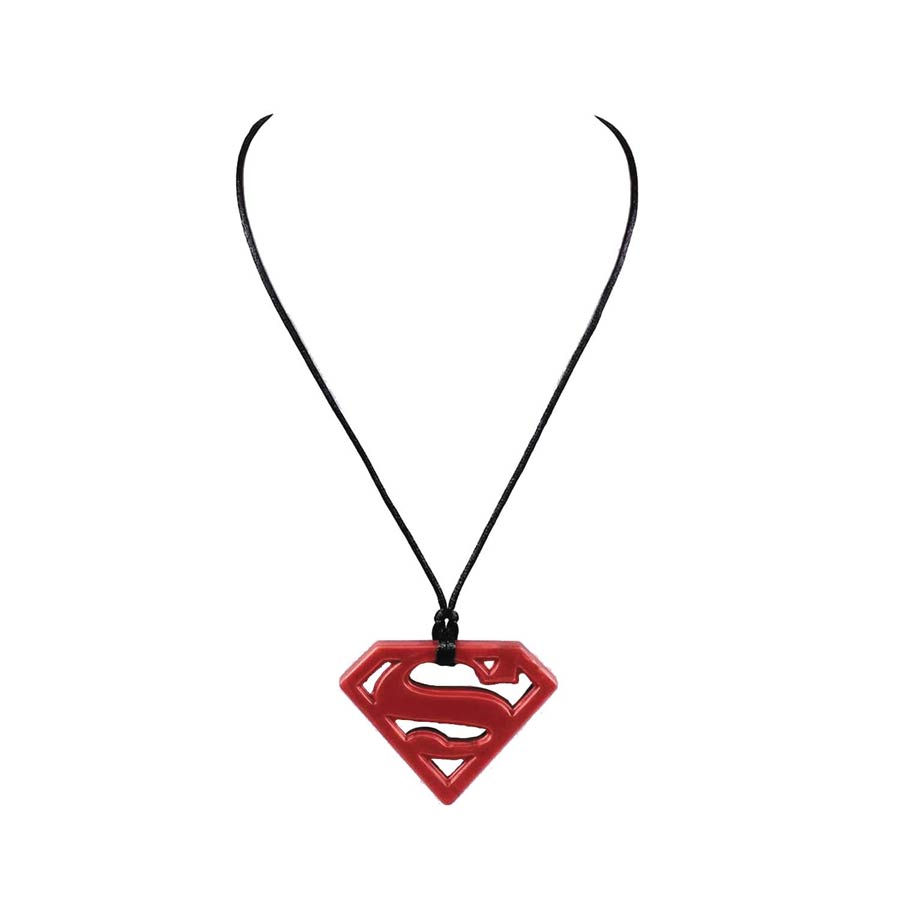 DC Heroes Pendant Teether Necklace - Superman Shield Red