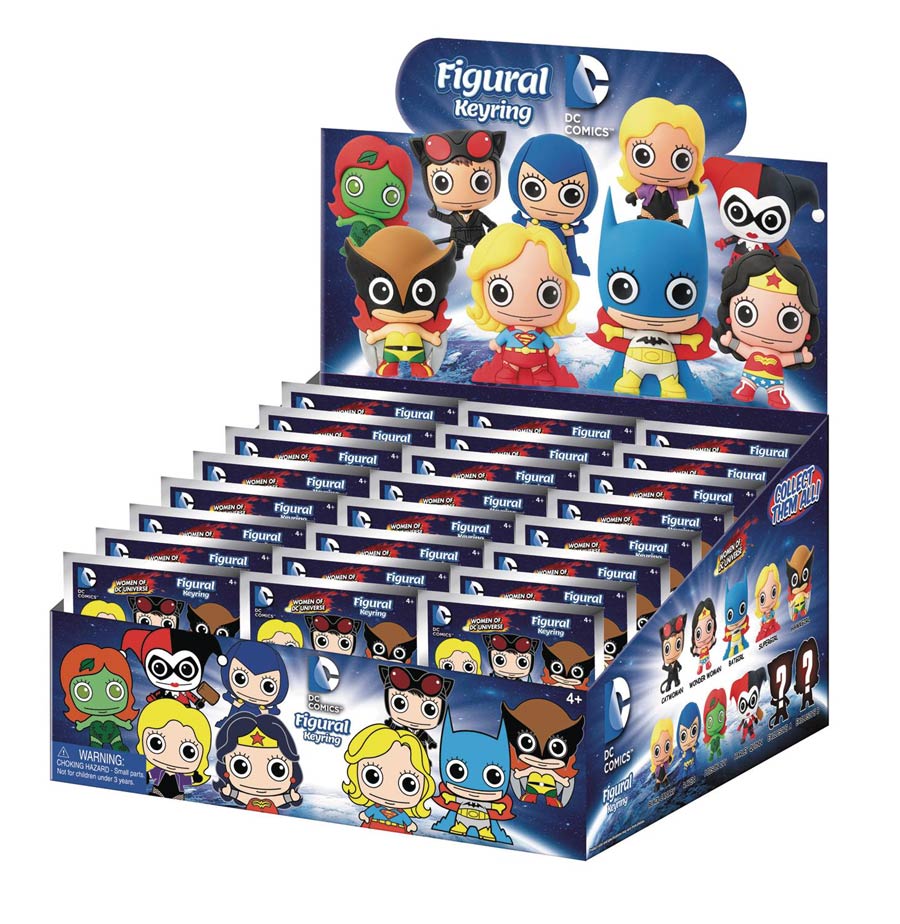Women Of DC Comics Laser Cut Figural Keyring Blind Mystery Box 24-Piece Display