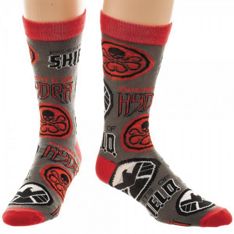 Marvel S.H.I.E.L.D. / Hydra All-Over-Print Crew Socks