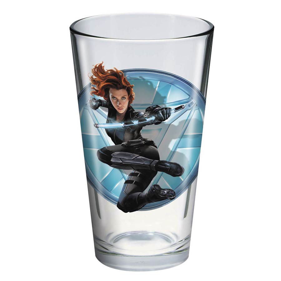 Toon Tumblers Captain America Civil War Pint Glass - Black Widow