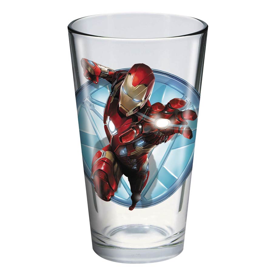 Toon Tumblers Captain America Civil War Pint Glass - Iron Man