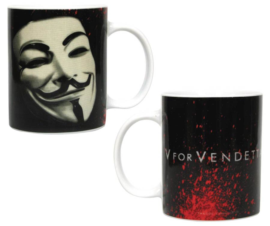 V For Vendetta Mask Ceramic Mug