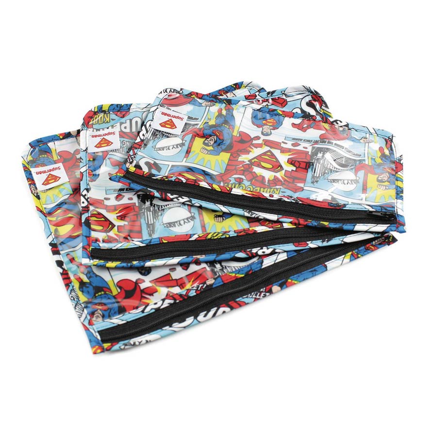 DC Heroes Clear Travel Bag 3-Pack - Superman