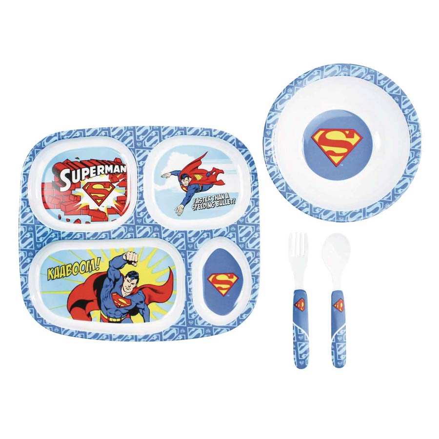 DC Heroes Child 4-Piece Dish Set - Superman