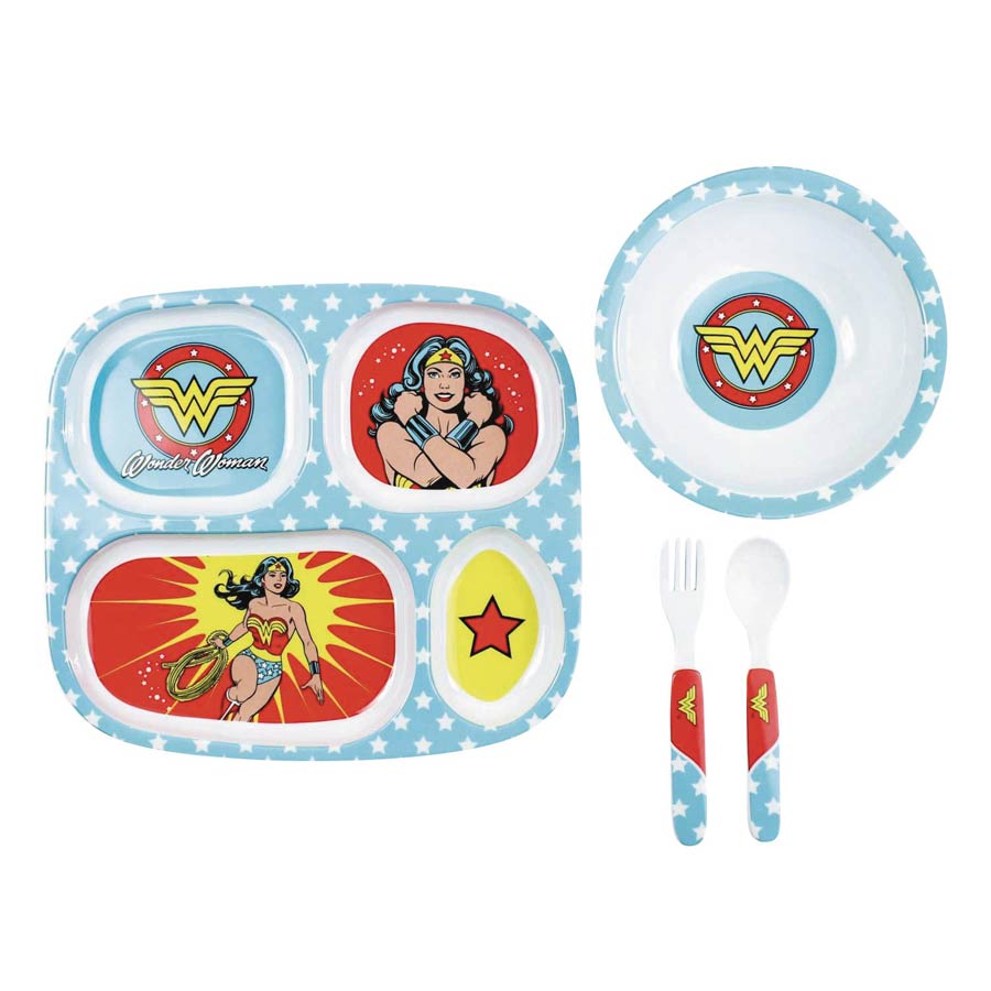 DC Heroes Child 4-Piece Dish Set - Wonder Woman