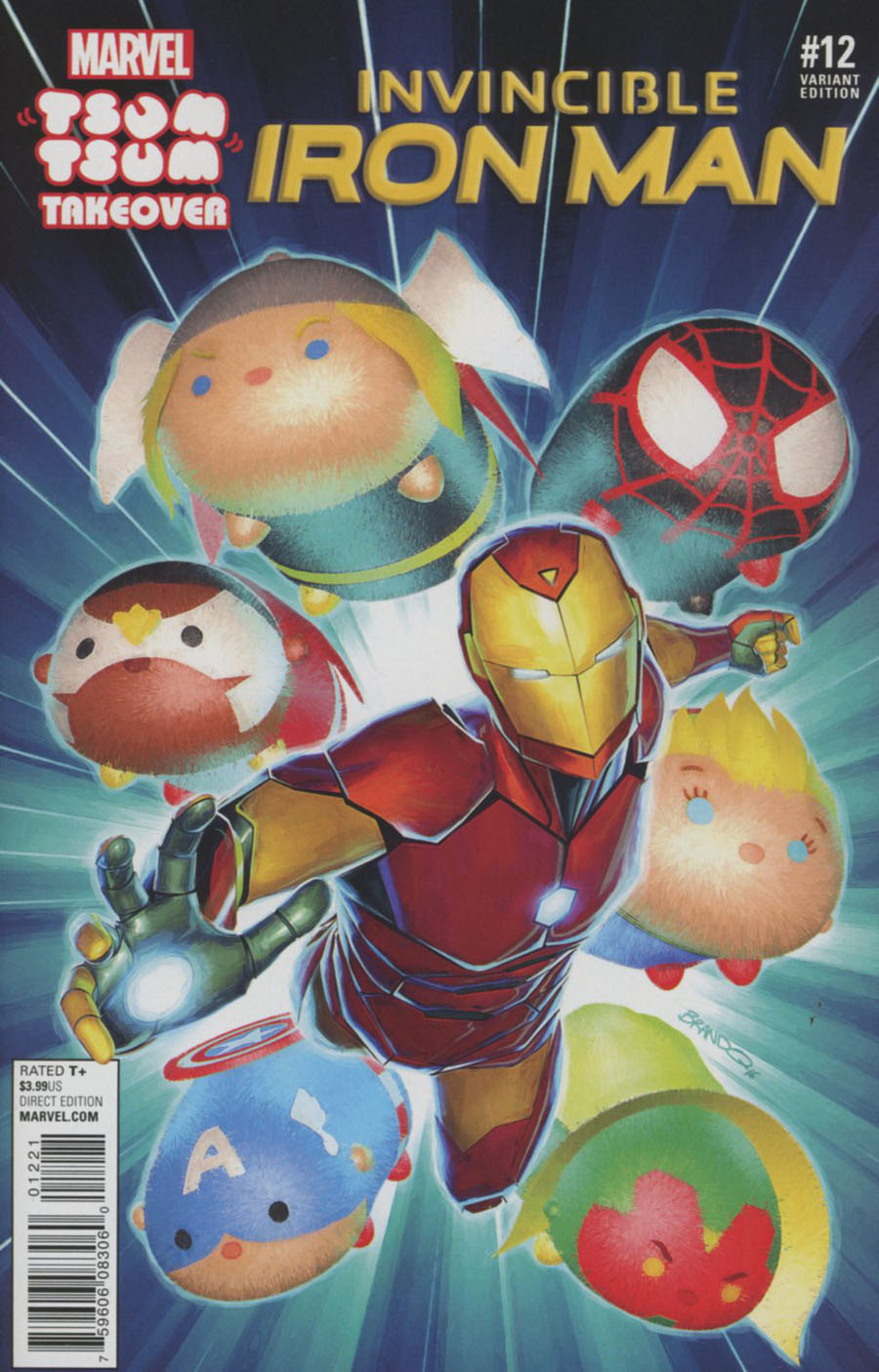 Invincible Iron Man Vol 2 #12 Cover B Variant Brandon Peterson Marvel Tsum Tsum Takeover Cover (Civil War II Tie-In)