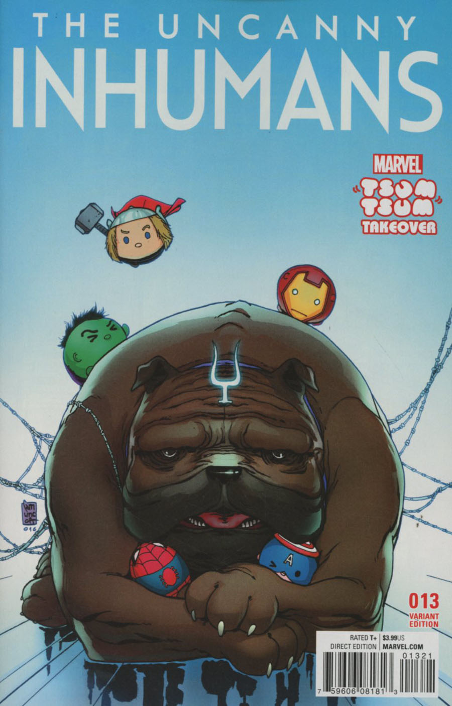 Uncanny Inhumans #13 Cover B Variant Giuseppe Camuncoli Marvel Tsum Tsum Takeover Cover (Civil War II Tie-In)