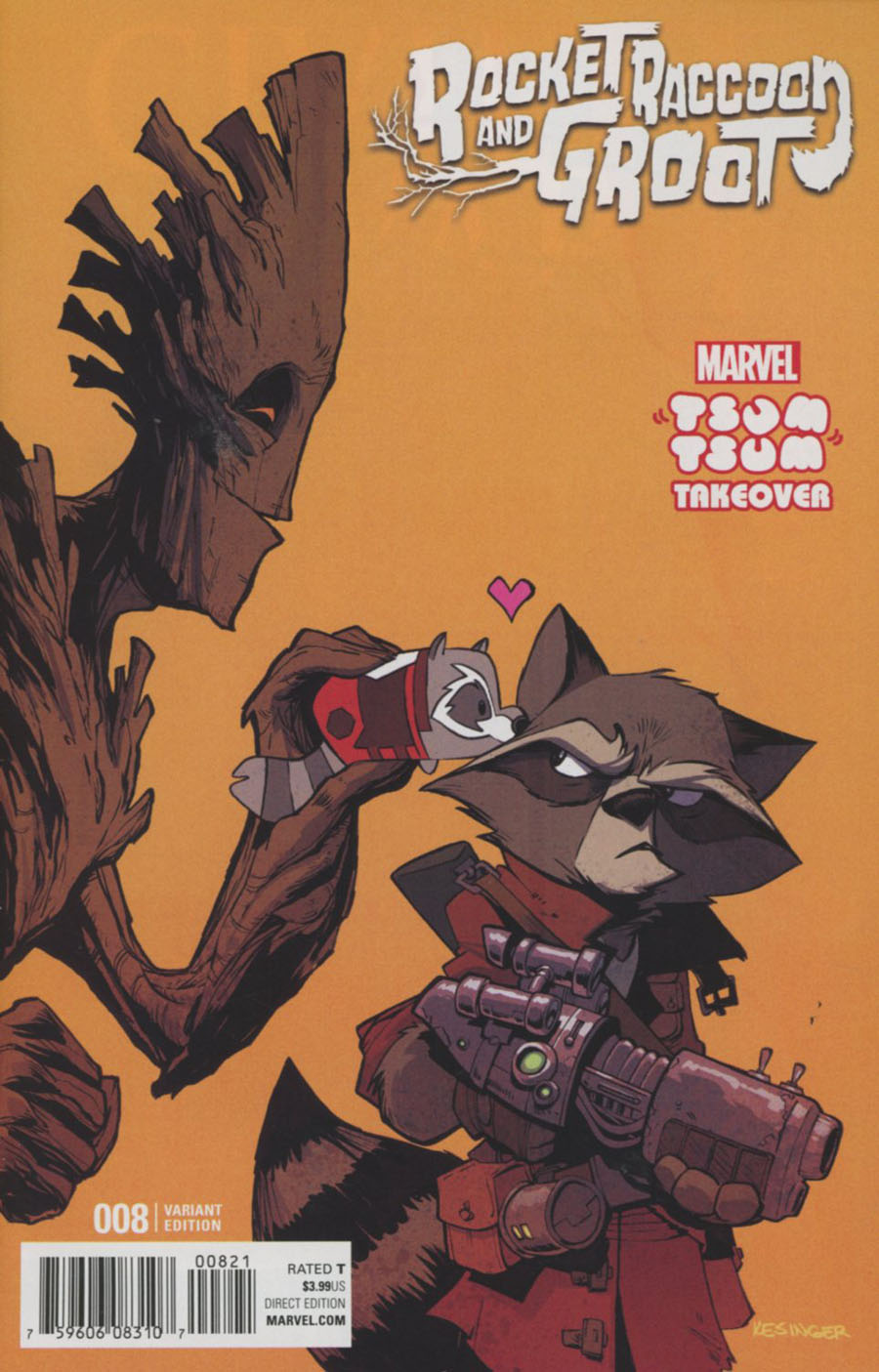 Rocket Raccoon And Groot #8 Cover B Variant Brian Kesinger Marvel Tsum Tsum Takeover Cover (Civil War II Tie-In)