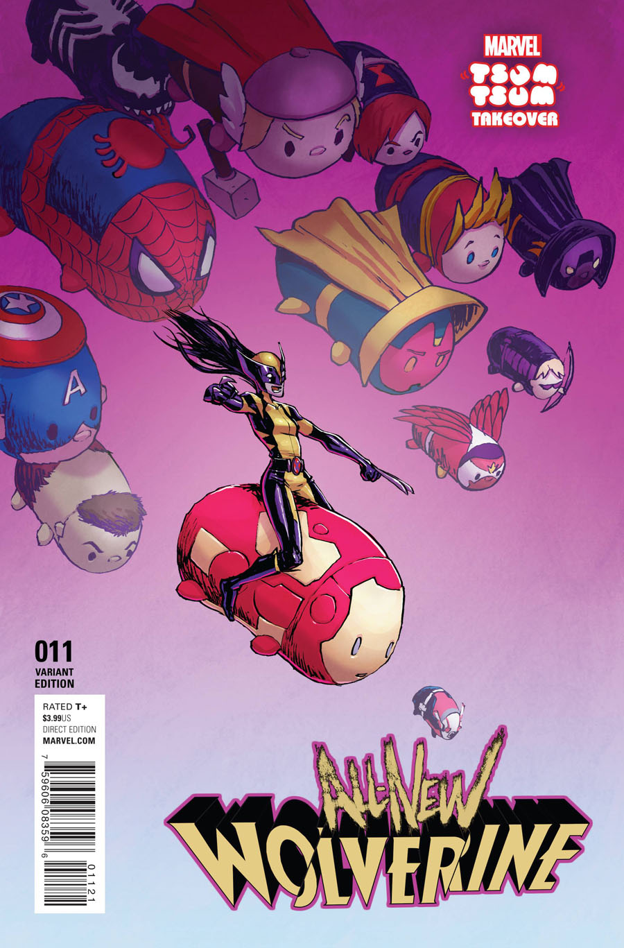 All-New Wolverine #11 Cover B Variant Jake Parker Marvel Tsum Tsum Takeover Cover (Civil War II Tie-In)