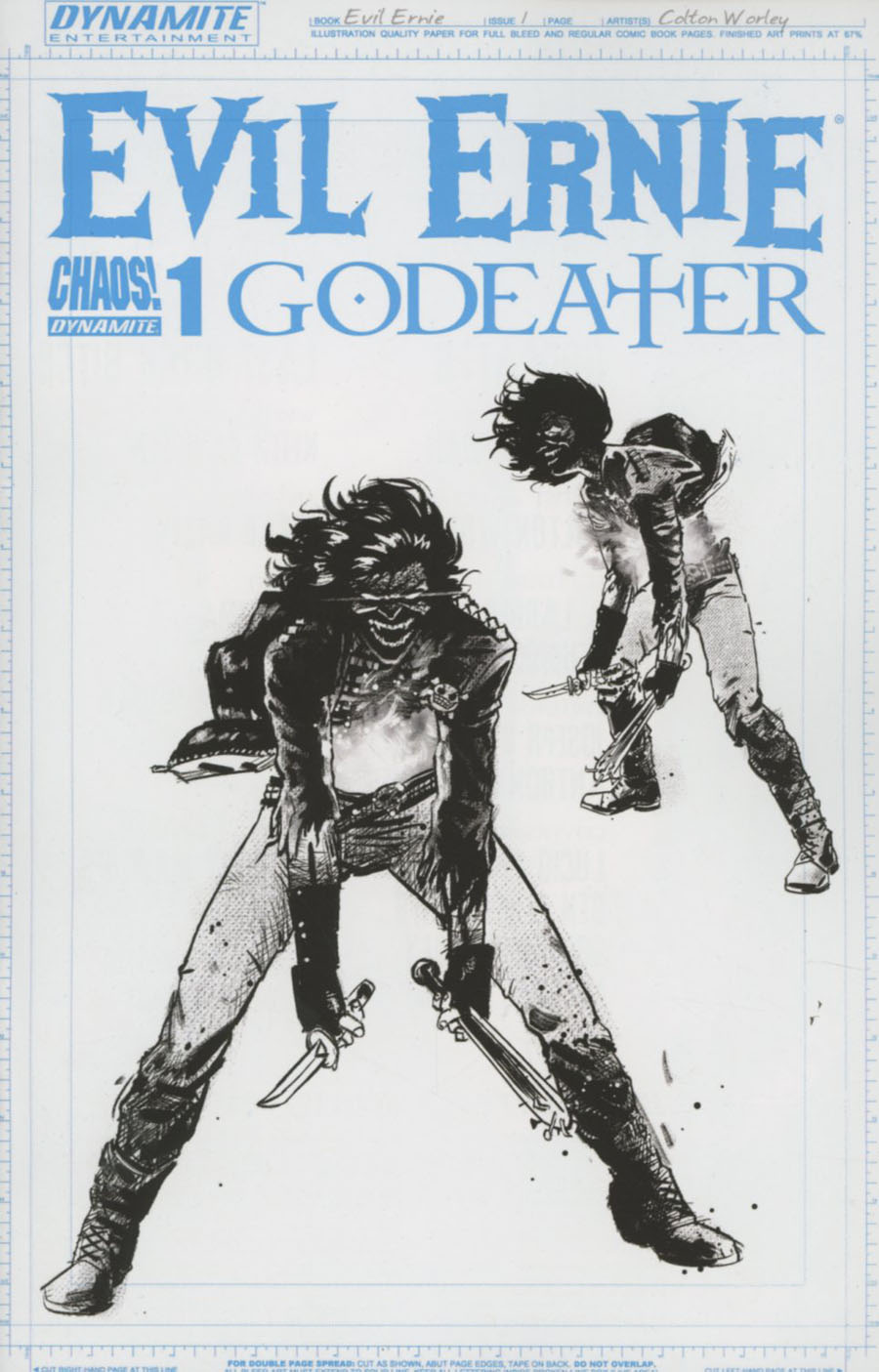 Evil Ernie Godeater #1 Cover D Incentive Colton Character Design Sketch Artboard Variant Cover