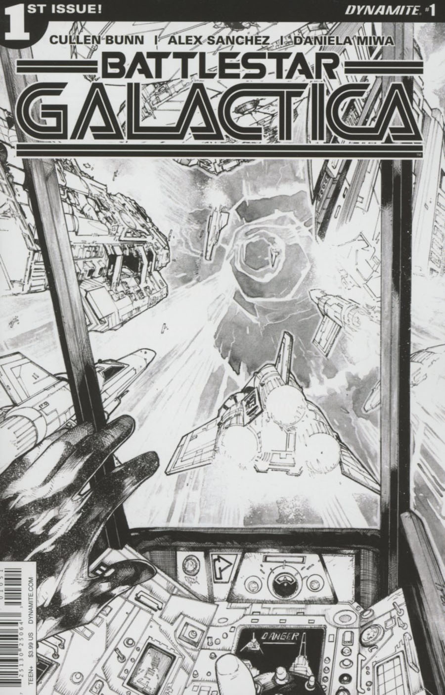 Battlestar Galactica Vol 6 #1 Cover E Incentive Alex Sanchez Black & White Cover