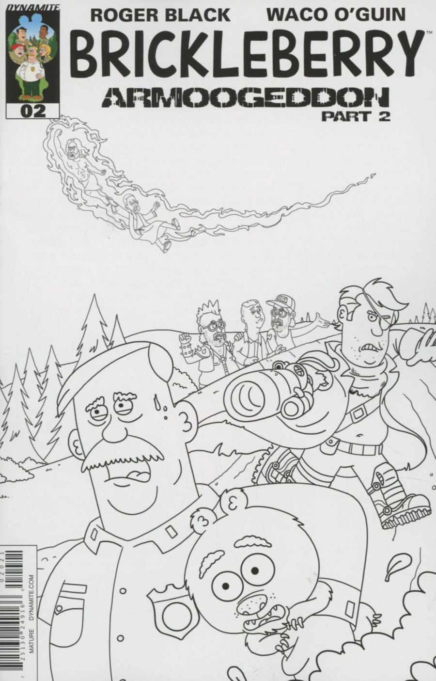 Brickleberry #2 Cover B Incentive Ashley Long Black & White Cover