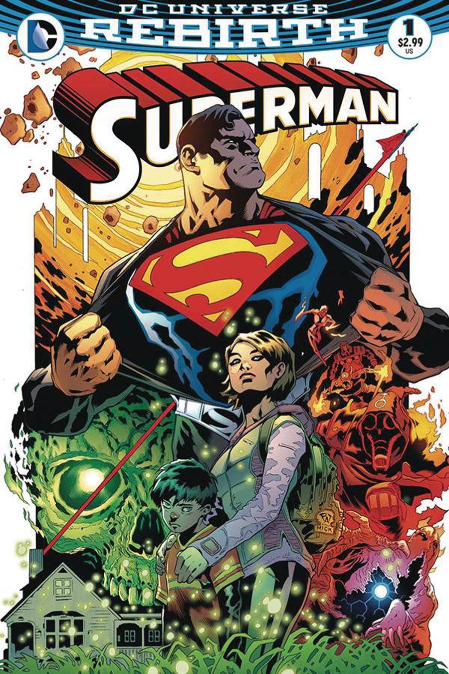 Superman Vol 5 #1 Cover E DF Ultra-Limited Super Red Edition Signed By Peter Tomasi