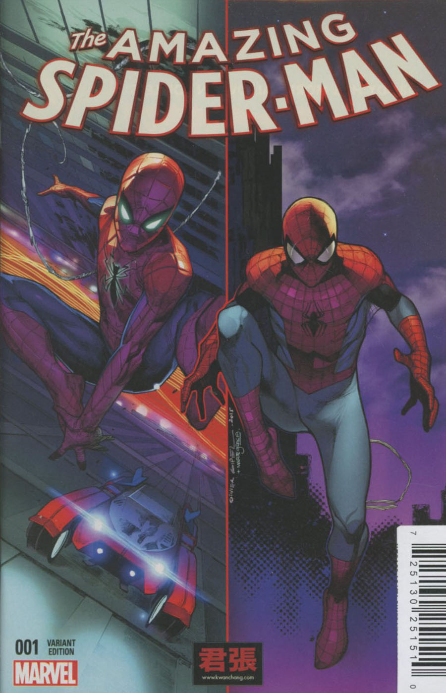 Amazing Spider-Man Vol 4 #1 Cover U DF Kwanchang Exclusive Jerome Opena & Olivier Coipel Variant Cover