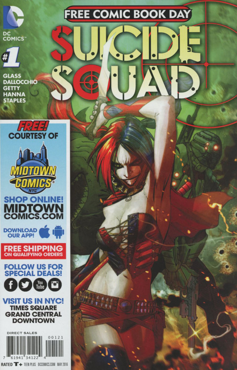 Suicide Squad Vol 3 #1 Cover D FCBD 2016 Midtown Exclusive Custom Edition