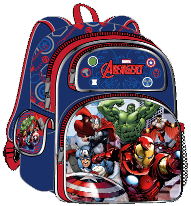 Avengers Classic 3D 16-inch Backpack - Blue (W65766)