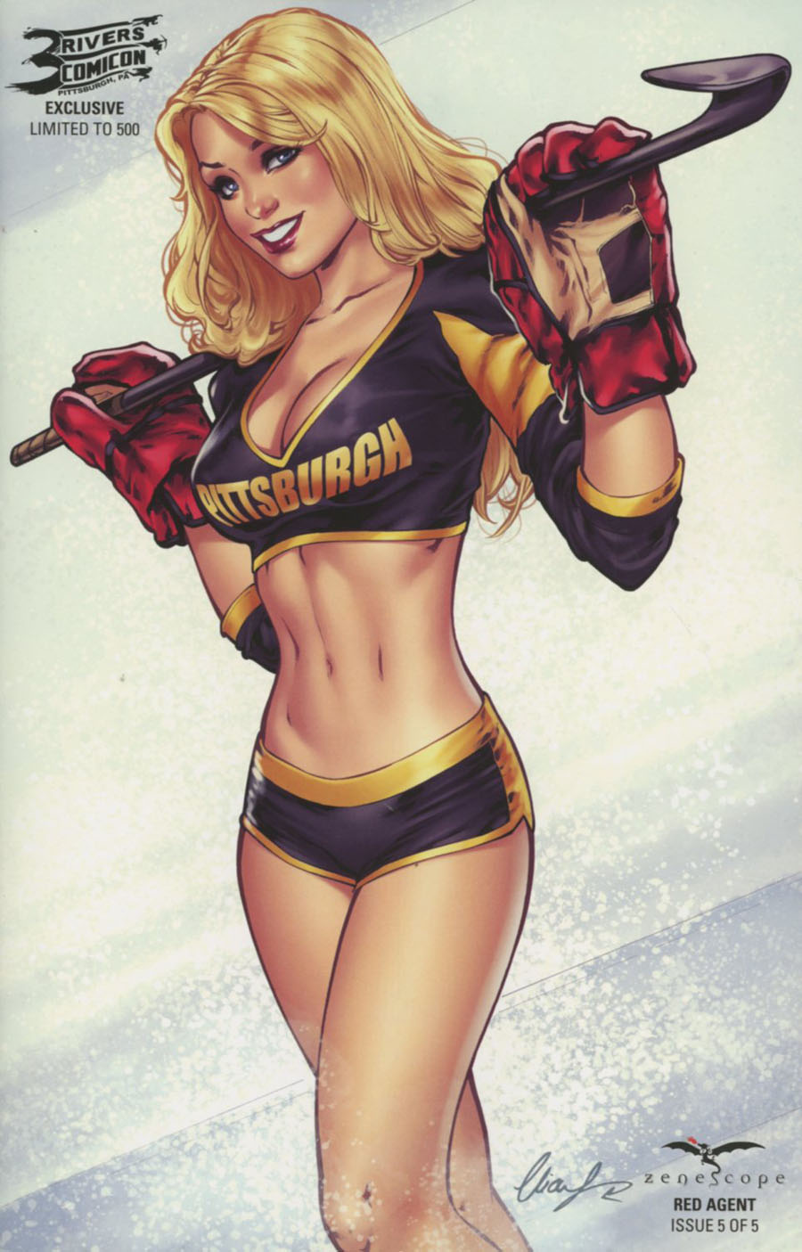 Grimm Fairy Tales Presents Red Agent #5 Cover J 3 Rivers Comicon Exclusive Elias Chatzoudis Variant Cover
