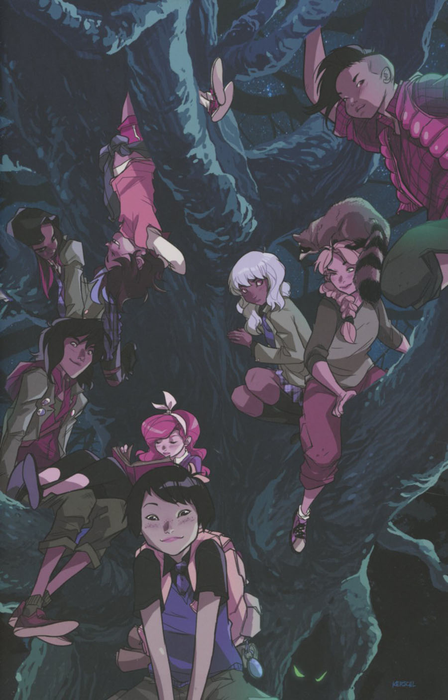 Lumberjanes Gotham Academy #1 Cover E Incentive Karl Kerschl Virgin Variant Cover