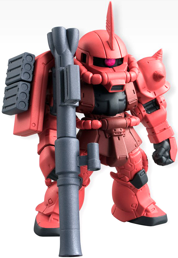 FW Gundam Converge #02 #128 MS-06S Chars Zaku II / Equip B (Bazooka) Figure
