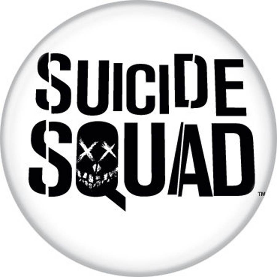 DC Comics 1.25-Inch Button Suicide Squad - Logo Black On White (85219)