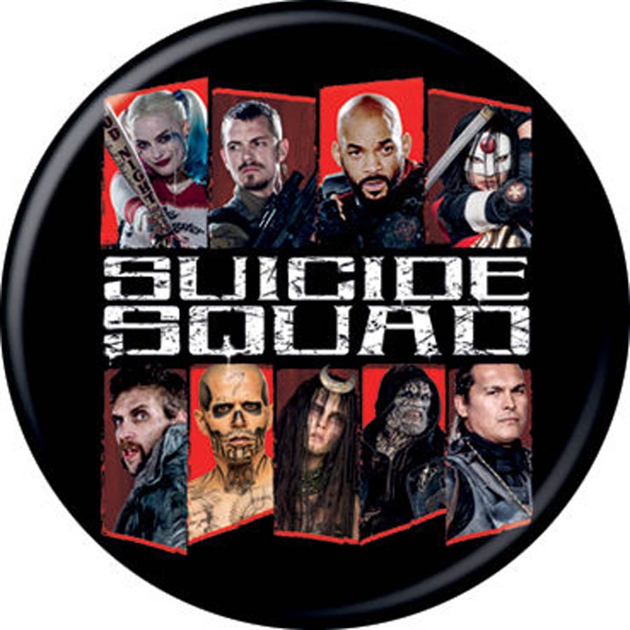 DC Comics 1.25-Inch Button Suicide Squad - Group White Logo (85346)