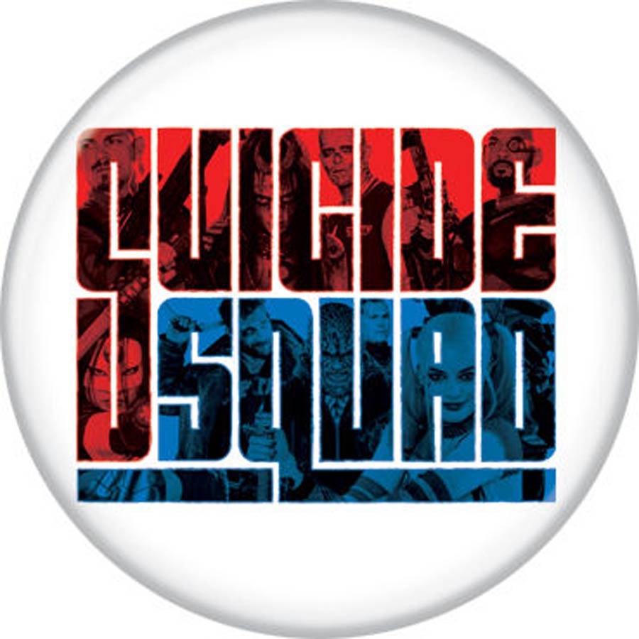 DC Comics 1.25-Inch Button Suicide Squad - Red Blue Logo (85374)