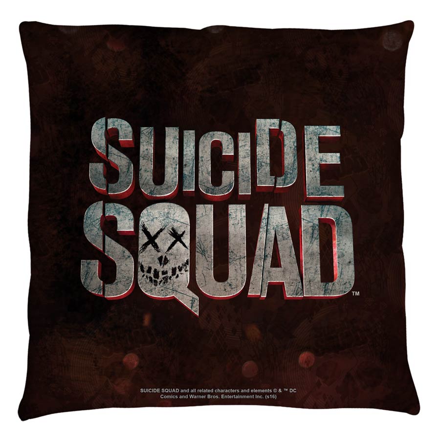 Suicide Squad Movie Logo Throw Pillow 14X14