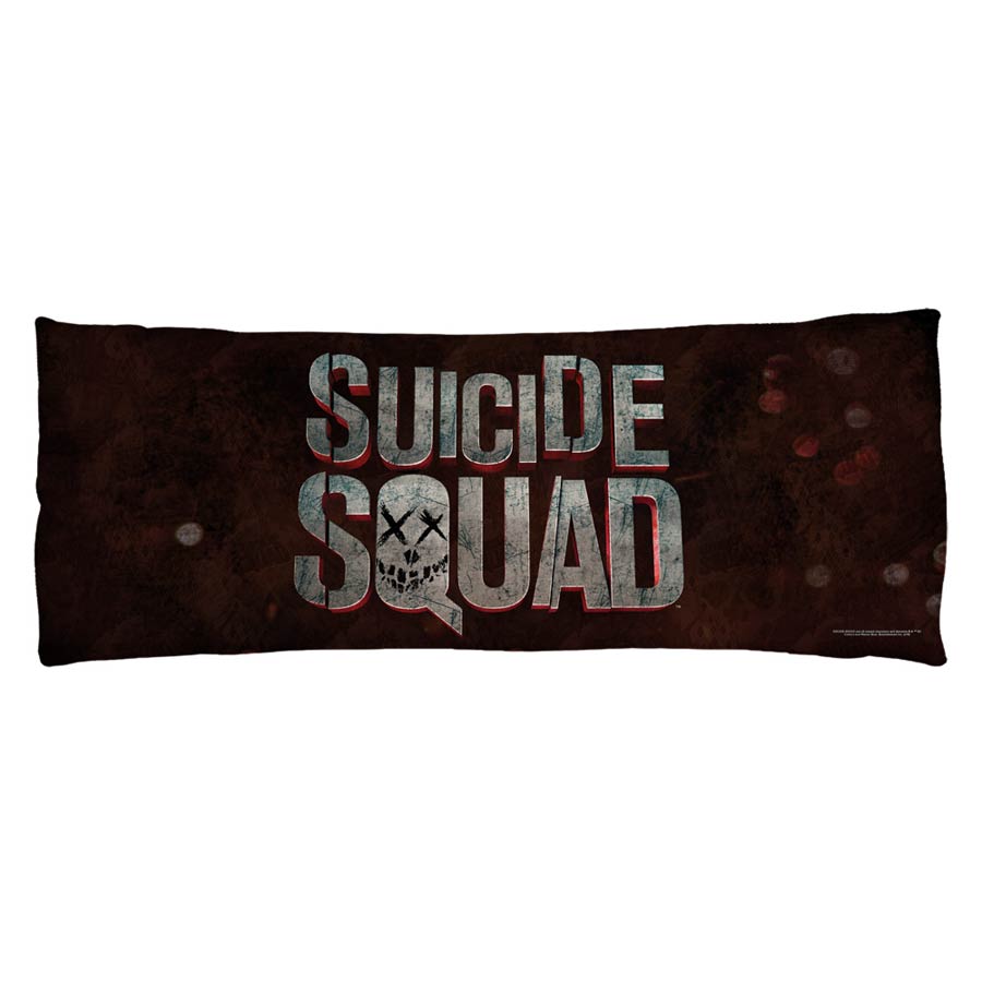 Suicide Squad Movie Logo Plush Fleece Body Pillow 18X54
