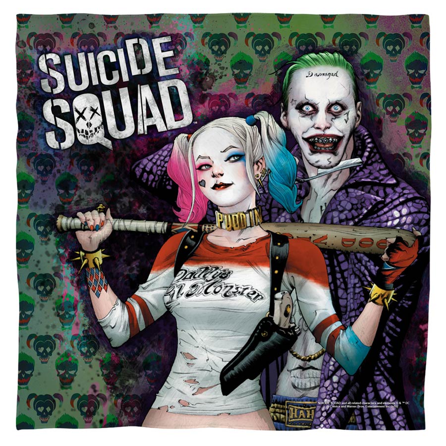 Suicide Squad Movie Perfect Couple Bandana 22X22 22X22