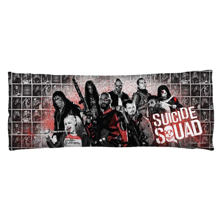 Suicide Squad Movie Splatter Plush Fleece Body Pillow 18X54