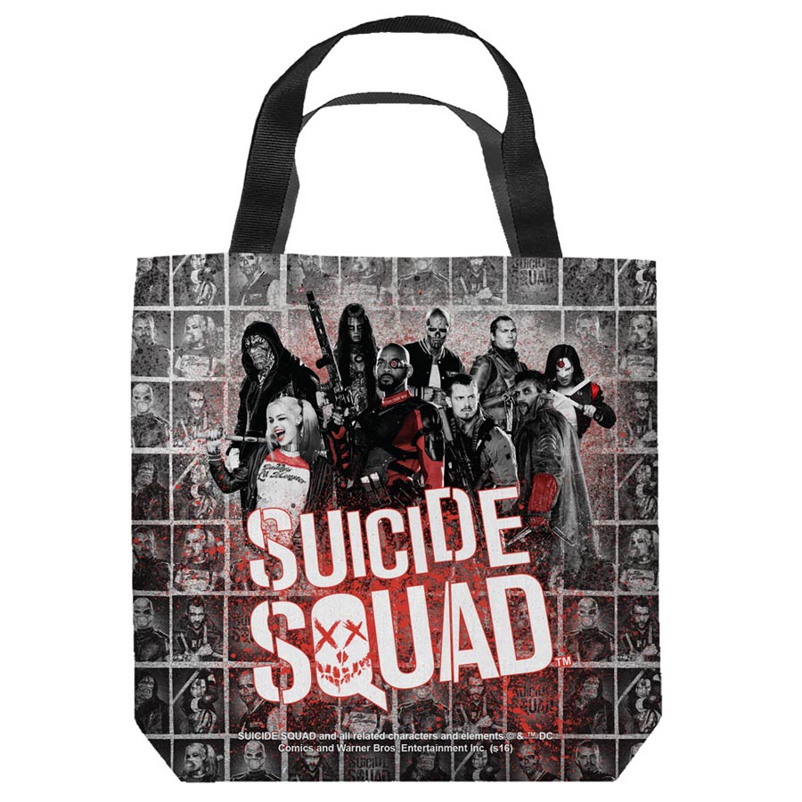 Suicide Squad Movie Splatter Tote Bag 18X18