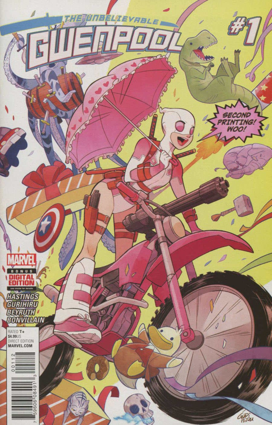 Gwenpool #1 Cover K 2nd Ptg Gurihiru Variant Cover