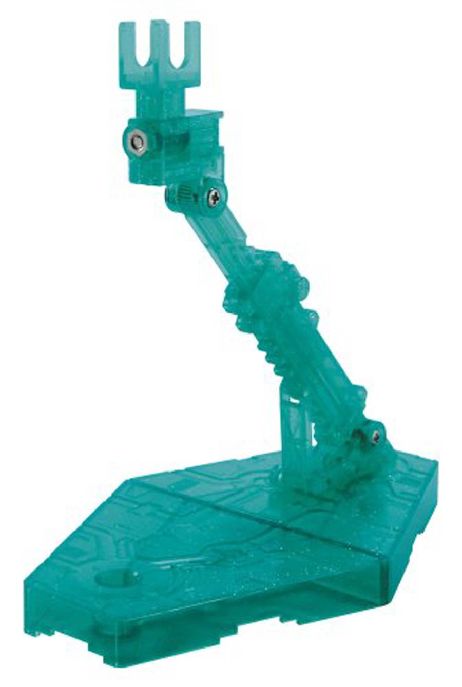 Gundam Display Stand - Box Of 20 Units - Action Base 2 For 1/144 Kits - Sparkle Clear Green