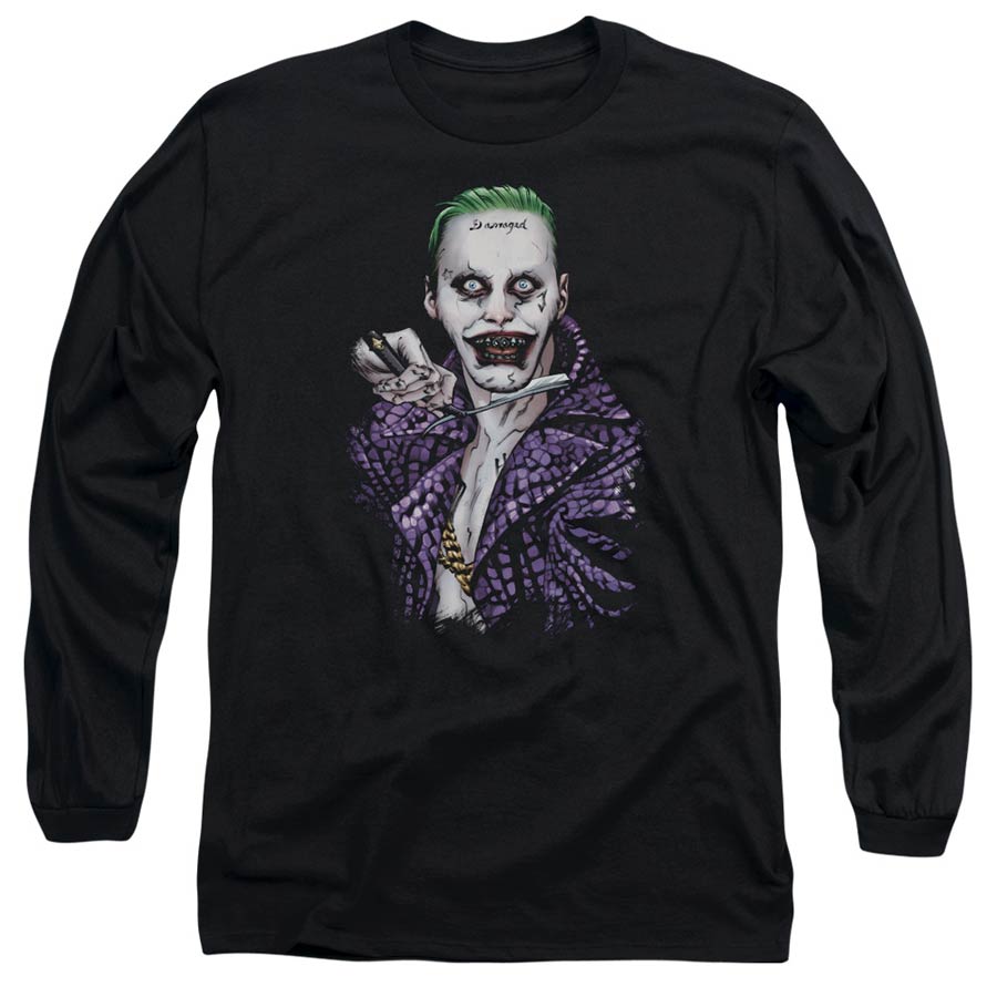 Suicide Squad Movie Blade Mens Black Long Sleeve Shirt Medium