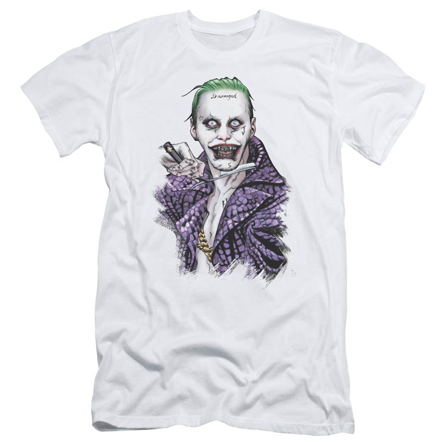 Suicide Squad Movie Blade S/S Adult 30/1 Mens White T-Shirt Large
