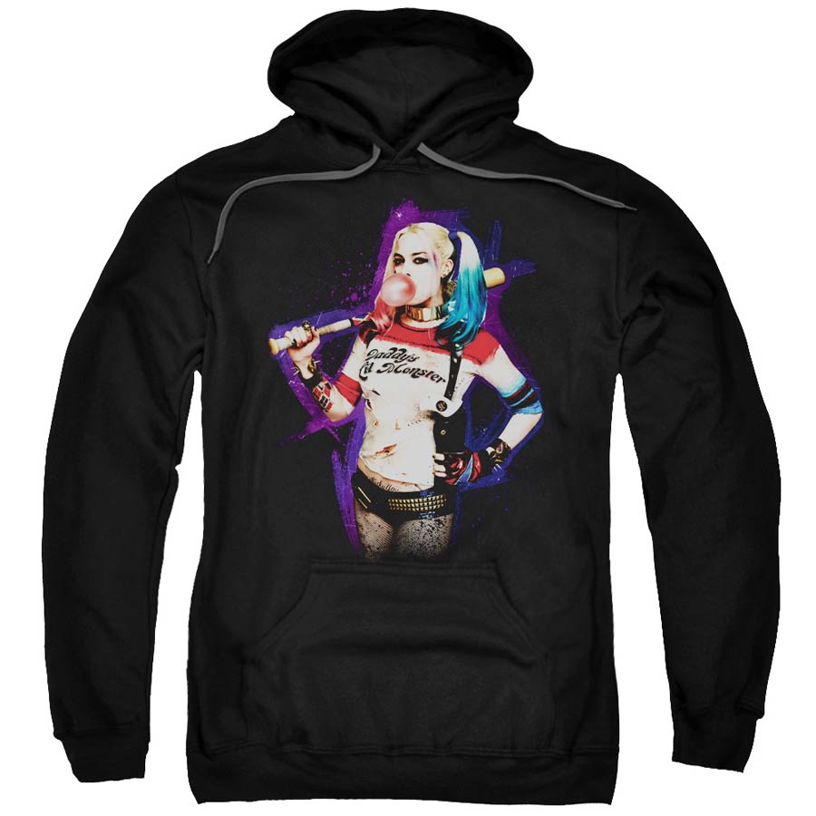 Suicide Squad Movie Bubble Mens Black Pull Over Hoodie Large