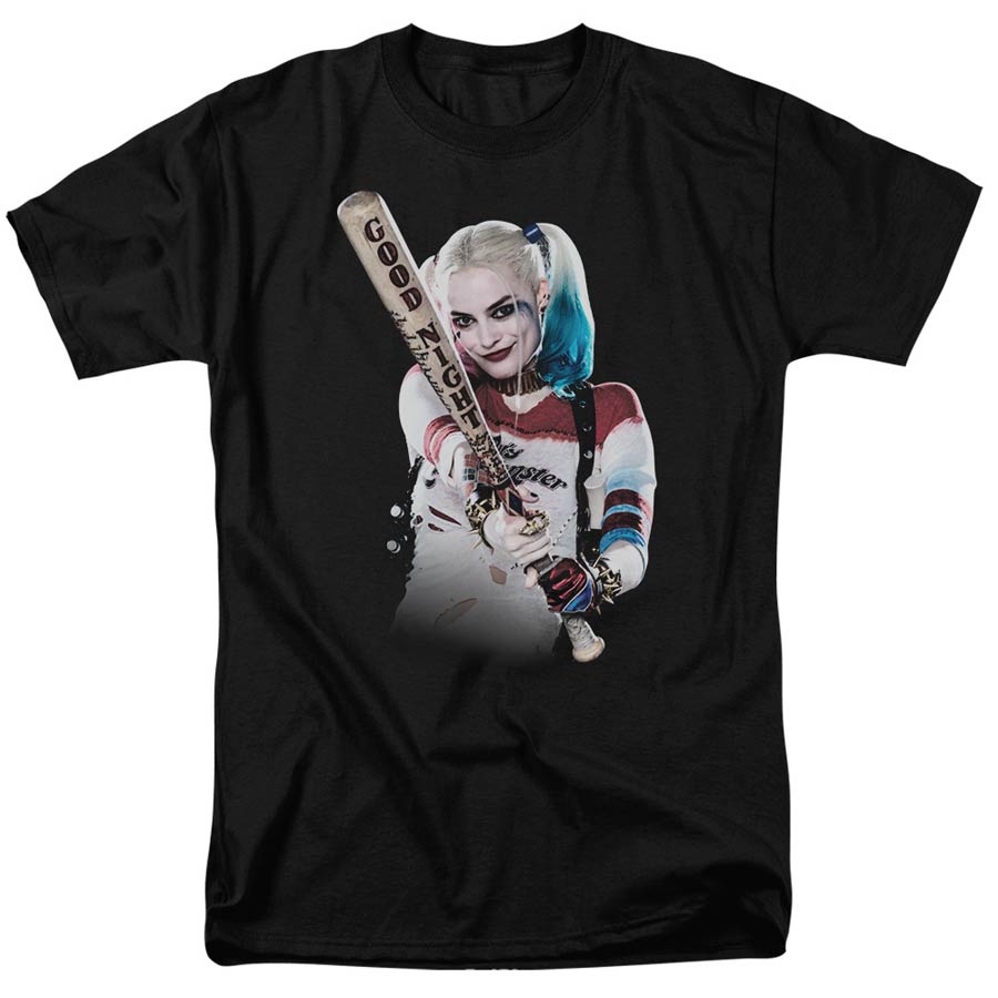 Suicide Squad Movie Bat At You S/S Adult 18/1 Mens Black T-Shirt Large