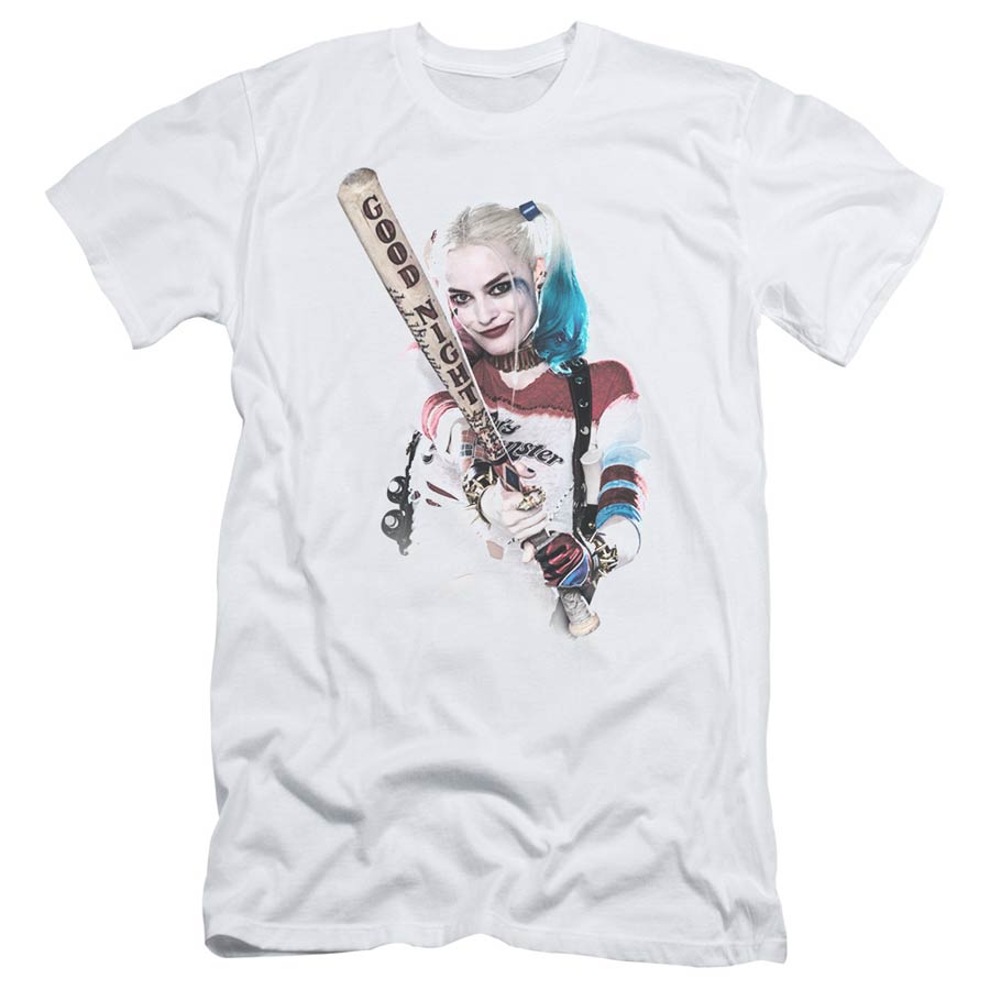 Suicide Squad Movie Bat At You S/S Adult 30/1 Mens White T-Shirt Large